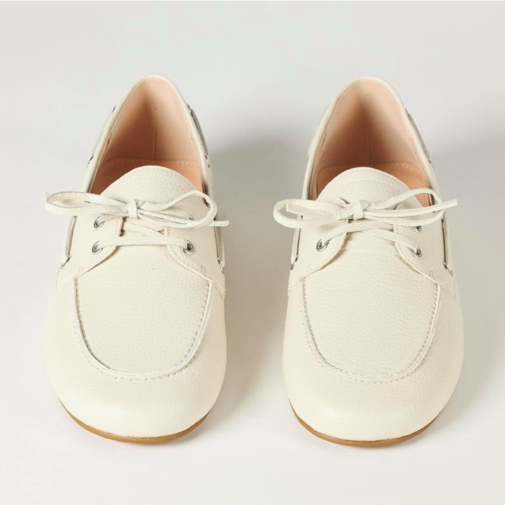The Drop Women's Monaco Boat Shoe, Bone Pebble, Size 9